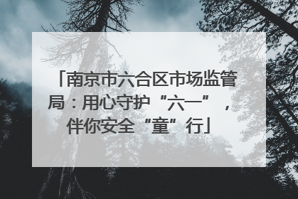 南京市六合区市场监管局：用心守护“六一”，伴你安全“童”行