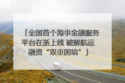 全国首个海事金融服务平台在浙上线 破解航运融资“双重困境”
