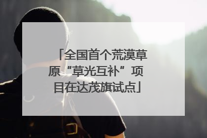 全国首个荒漠草原“草光互补”项目在达茂旗试点