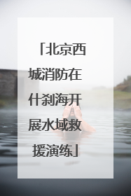 北京西城消防在什刹海开展水域救援演练