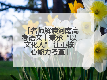 名师解读河南高考语文丨秉承“以文化人” 注重核心能力考查
