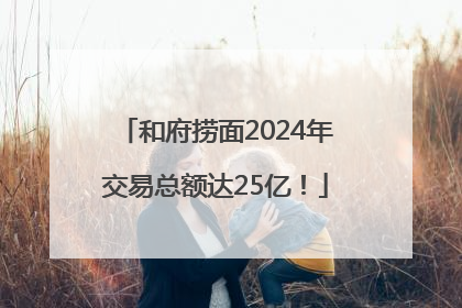 和府捞面2024年交易总额达25亿！