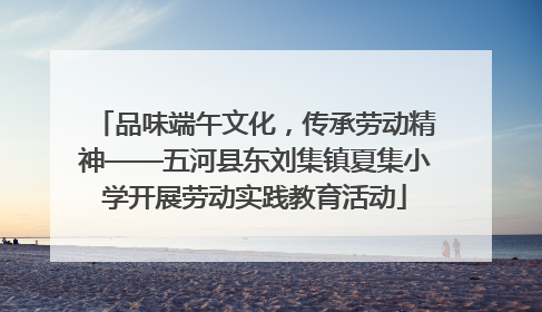 品味端午文化，传承劳动精神——五河县东刘集镇夏集小学开展劳动实践教育活动