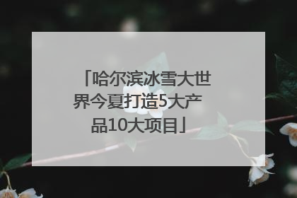 哈尔滨冰雪大世界今夏打造5大产品10大项目