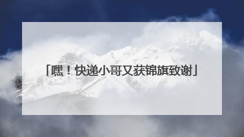 嘿！快递小哥又获锦旗致谢