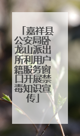 嘉祥县公安局卧龙山派出所利用户籍服务窗口开展禁毒知识宣传