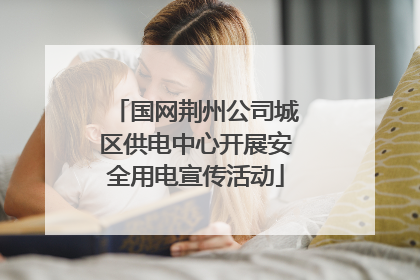 国网荆州公司城区供电中心开展安全用电宣传活动