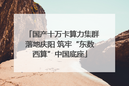 国产十万卡算力集群落地庆阳 筑牢“东数西算”中国底座