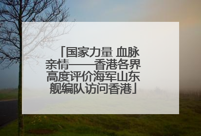 国家力量 血脉亲情——香港各界高度评价海军山东舰编队访问香港