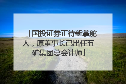 国投证券正待新掌舵人，原董事长已出任五矿集团总会计师