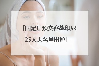 国足世预赛客战印尼25人大名单出炉