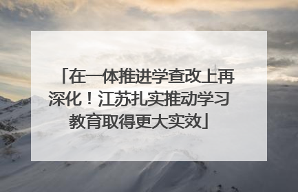 在一体推进学查改上再深化！江苏扎实推动学习教育取得更大实效