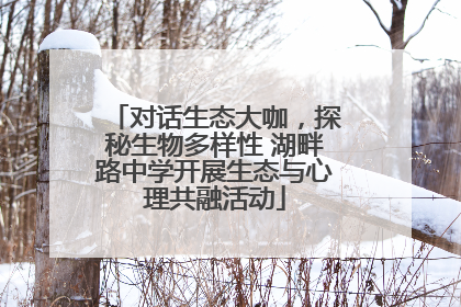 对话生态大咖，探秘生物多样性 湖畔路中学开展生态与心理共融活动