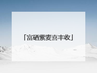 富硒紫麦喜丰收