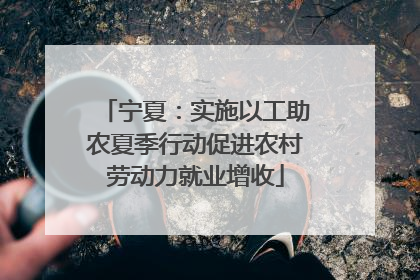 宁夏：实施以工助农夏季行动促进农村劳动力就业增收