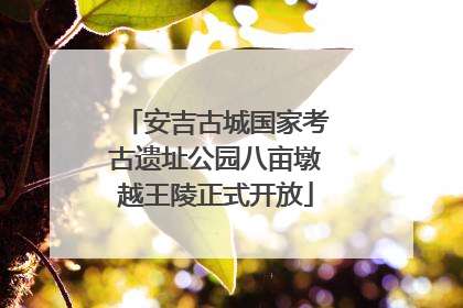 安吉古城国家考古遗址公园八亩墩越王陵正式开放