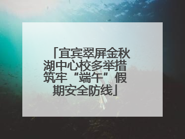 宜宾翠屏金秋湖中心校多举措筑牢“端午”假期安全防线