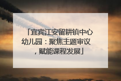 宜宾江安留耕镇中心幼儿园：聚焦主题审议，赋能课程发展