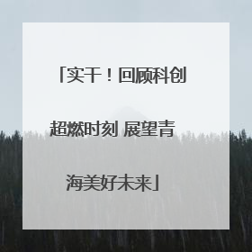 实干！回顾科创超燃时刻 展望青海美好未来