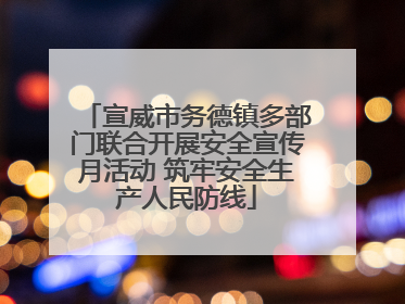 宣威市务德镇多部门联合开展安全宣传月活动 筑牢安全生产人民防线