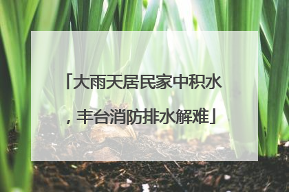 大雨天居民家中积水，丰台消防排水解难