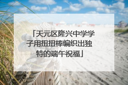 天元区隆兴中学学子用扭扭棒编织出独特的端午祝福