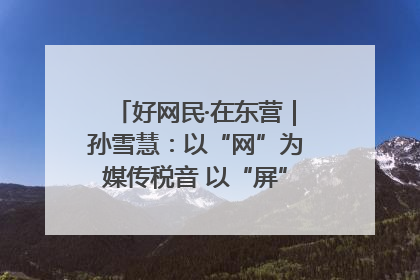 好网民·在东营｜孙雪慧：以“网”为媒传税音 以“屏”为介助发展