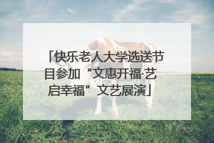 快乐老人大学选送节目参加“文惠开福·艺启幸福”文艺展演