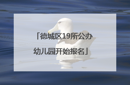 德城区19所公办幼儿园开始报名