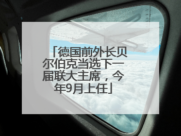 德国前外长贝尔伯克当选下一届联大主席，今年9月上任