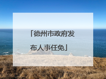德州市政府发布人事任免