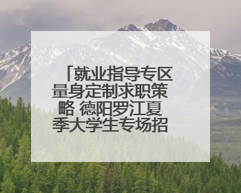 就业指导专区量身定制求职策略 德阳罗江夏季大学生专场招聘会成功举办