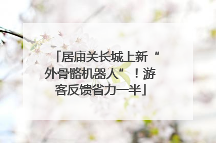 居庸关长城上新“外骨骼机器人”！游客反馈省力一半