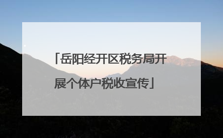 岳阳经开区税务局开展个体户税收宣传