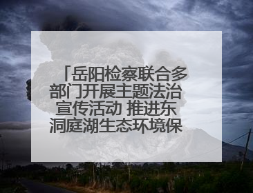 岳阳检察联合多部门开展主题法治宣传活动 推进东洞庭湖生态环境保护工作