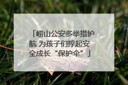 崂山公安多举措护航 为孩子们撑起安全成长“保护伞”