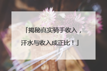 揭秘真实骑手收入，汗水与收入成正比！