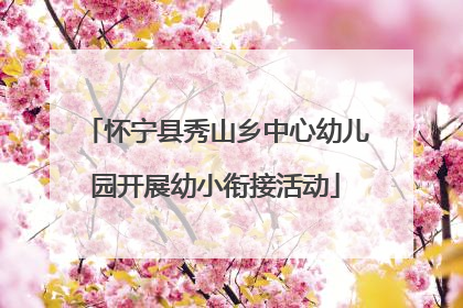 怀宁县秀山乡中心幼儿园开展幼小衔接活动