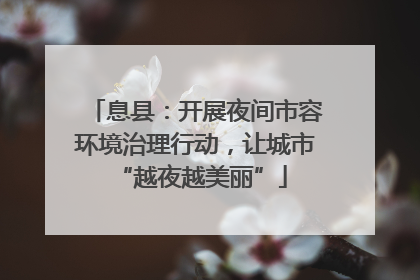 息县：开展夜间市容环境治理行动，让城市 “越夜越美丽”