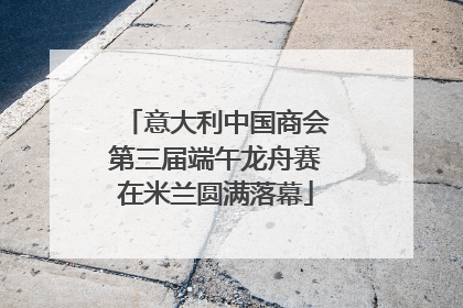 意大利中国商会第三届端午龙舟赛在米兰圆满落幕