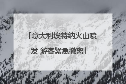 意大利埃特纳火山喷发 游客紧急撤离