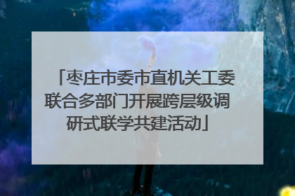 枣庄市委市直机关工委联合多部门开展跨层级调研式联学共建活动
