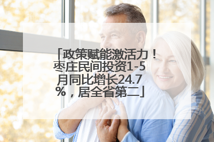 政策赋能激活力！枣庄民间投资1-5月同比增长24.7%，居全省第二