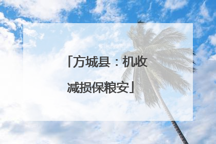 方城县：机收减损保粮安