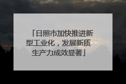 日照市加快推进新型工业化，发展新质生产力成效显著