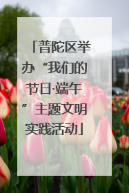 普陀区举办“我们的节日·端午”主题文明实践活动
