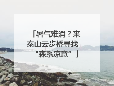 暑气难消？来泰山云步桥寻找“森系凉意”