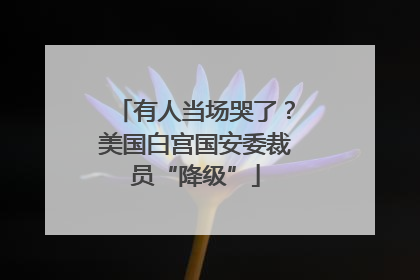 有人当场哭了？美国白宫国安委裁员“降级”