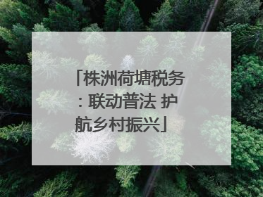 株洲荷塘税务：联动普法 护航乡村振兴