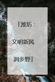 潍坊：文明新风润乡野